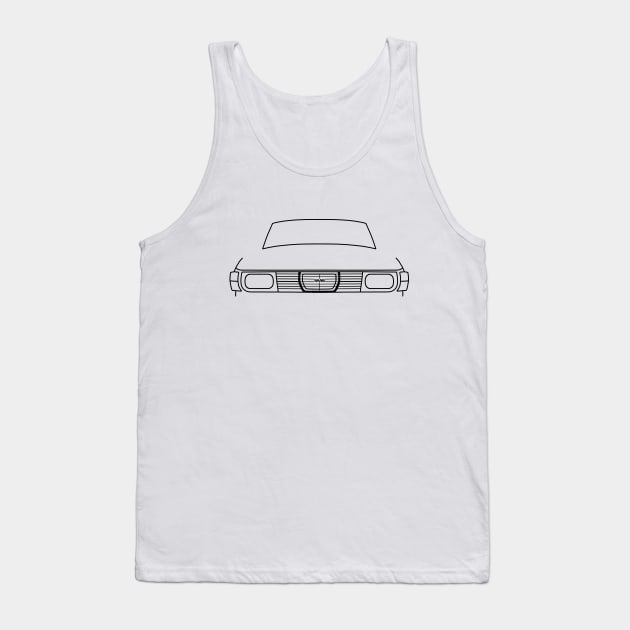 Saab 99 classic car outline graphic (black) Tank Top by soitwouldseem